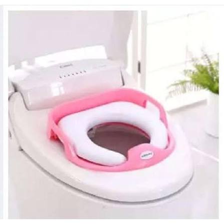 Baby Soft Comfortable Commode/Toilet Seat Potty/ Bathroom Trainer With Handles Safe Hygiene For 18 Months+ Multicolor