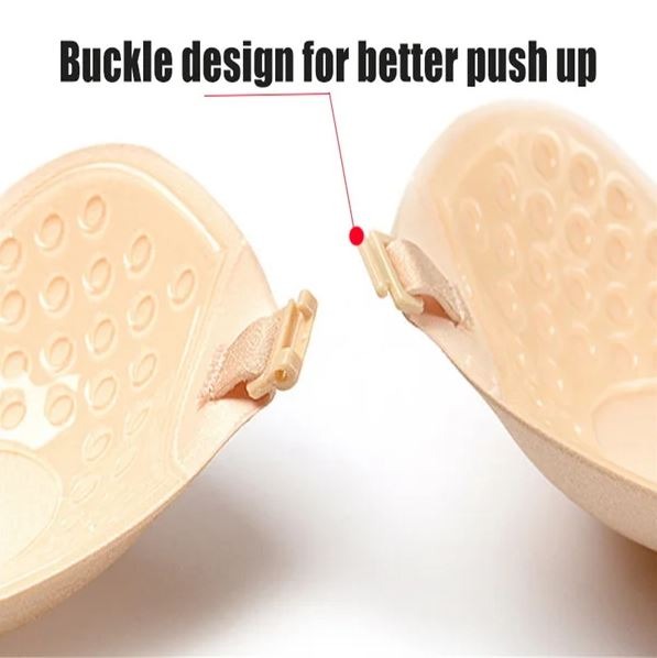 Magic Stick Invisible Silicone Push-Up Bra For Women All Season Nylon Silicone Backless Strapless Self-Adhesive Multiple Colors - Image 4